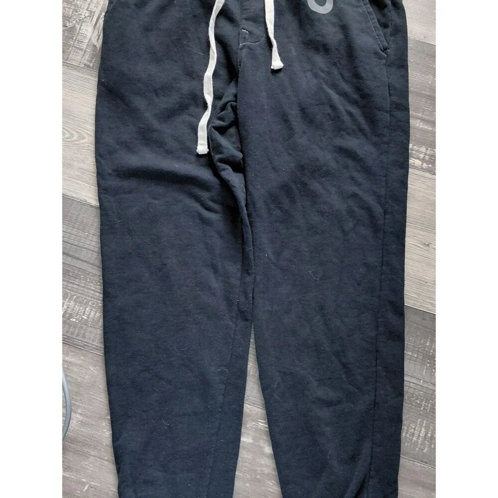 True Religion Black Jogger Sweatpants with White Drawstring